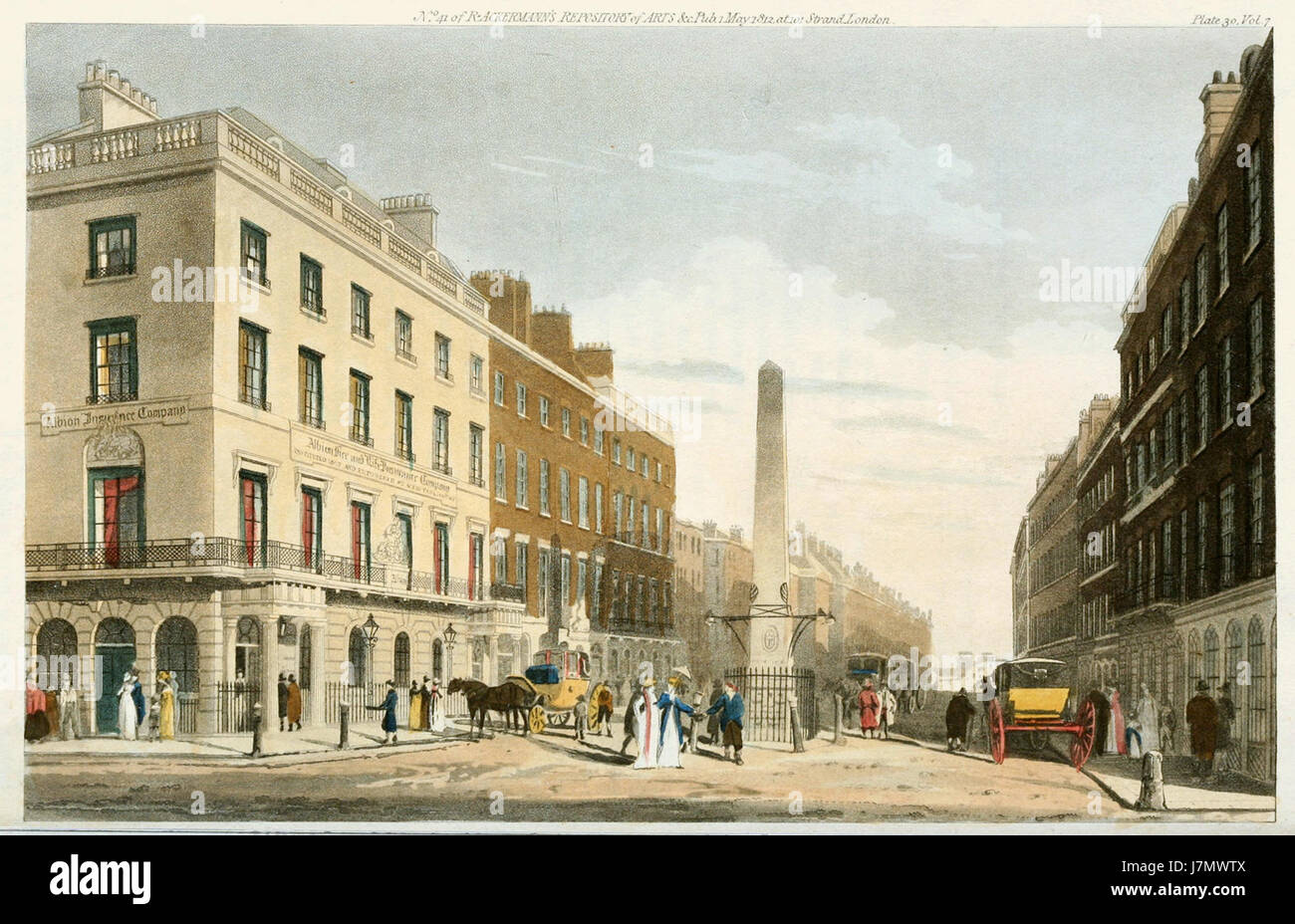 Neue Brücke Straße, Blackfriars, aus Ackermanns Repository of Arts, 1812 Stockfoto