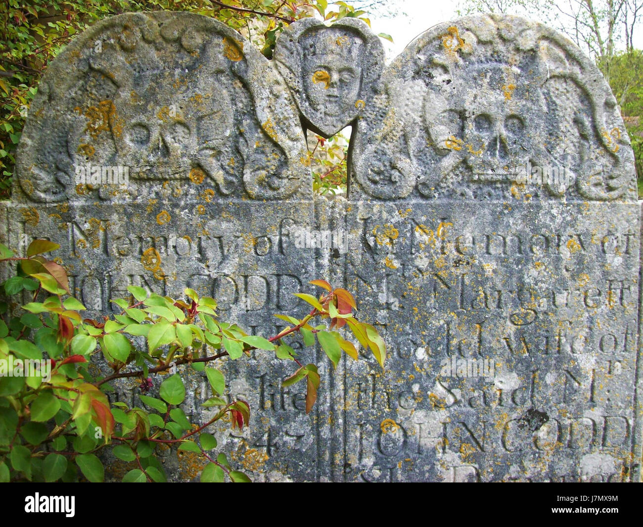 18. Jahrhundert Grabstein, Kemsing Stockfoto 18. Jahrhundert Grabstein, Kemsing Stockfoto