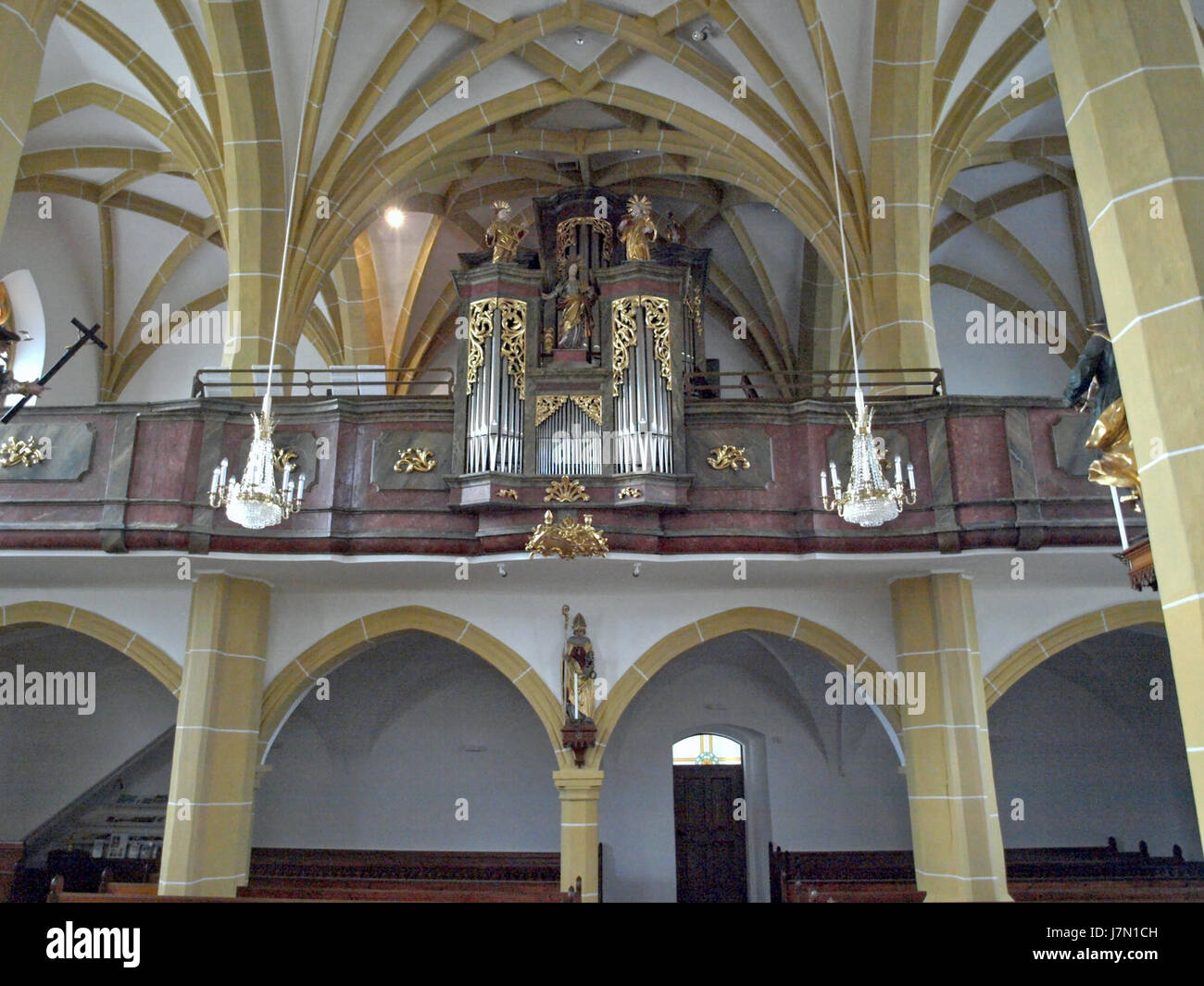 2012.12.24 Wolfsbach Kirche 05 Stockfoto