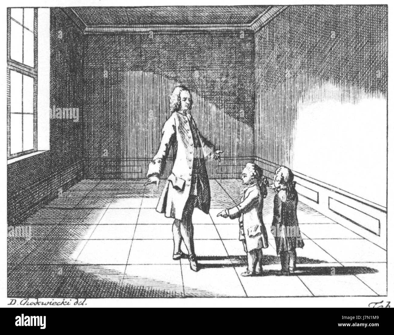 Chodowiecki Basedow Tafel 17 c Stockfoto