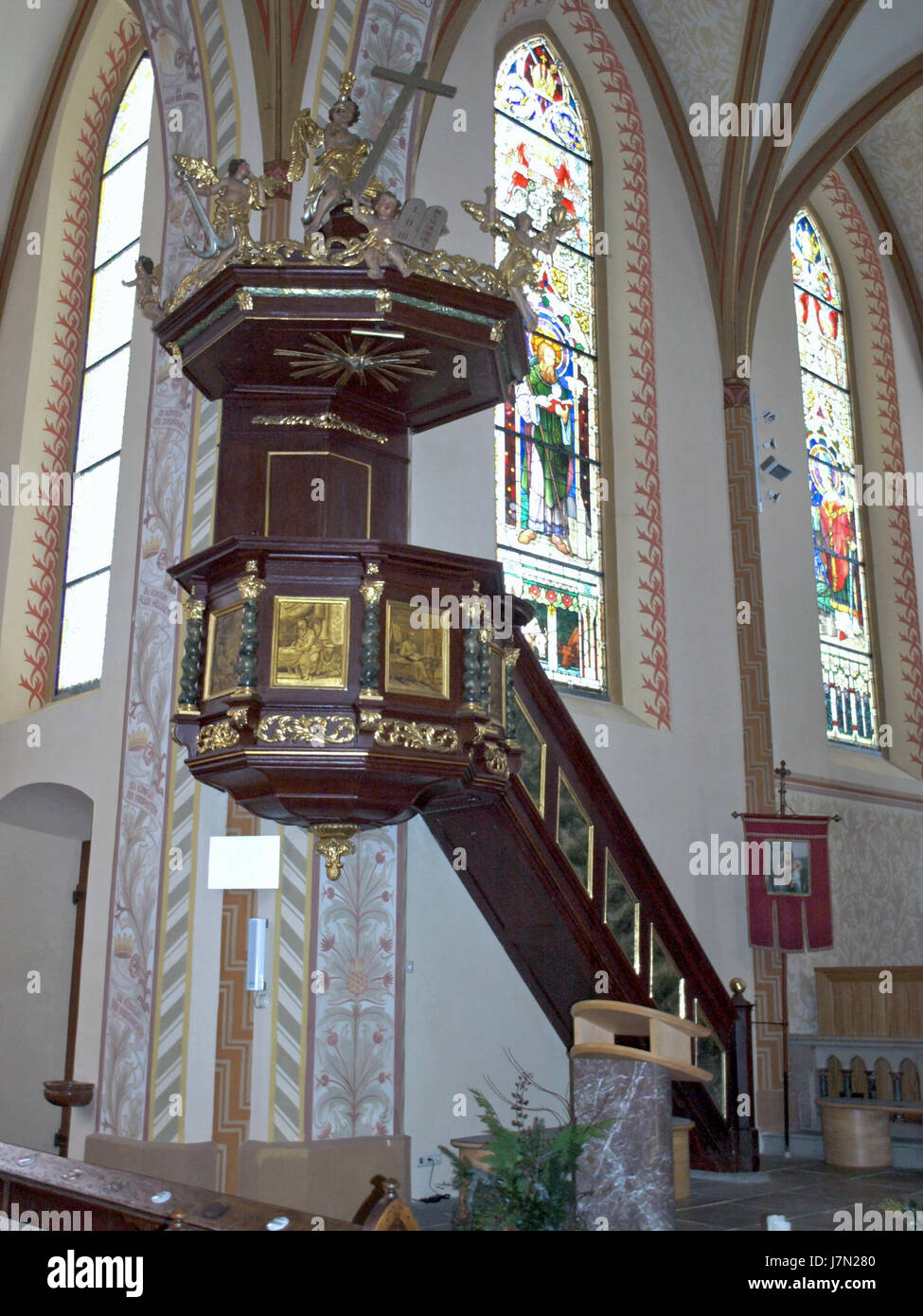 Ein Foto oder eine historische Aufzeichnung in Bezug auf die Pfarrkirche hl. Johannes) in Weyer, datiert vom 15. Januar 2012. Stockfoto Ein Foto oder eine historische Aufzeichnung in Bezug auf die Pfarrkirche hl. Johannes) in Weyer, datiert vom 15. Januar 2012. Stockfoto