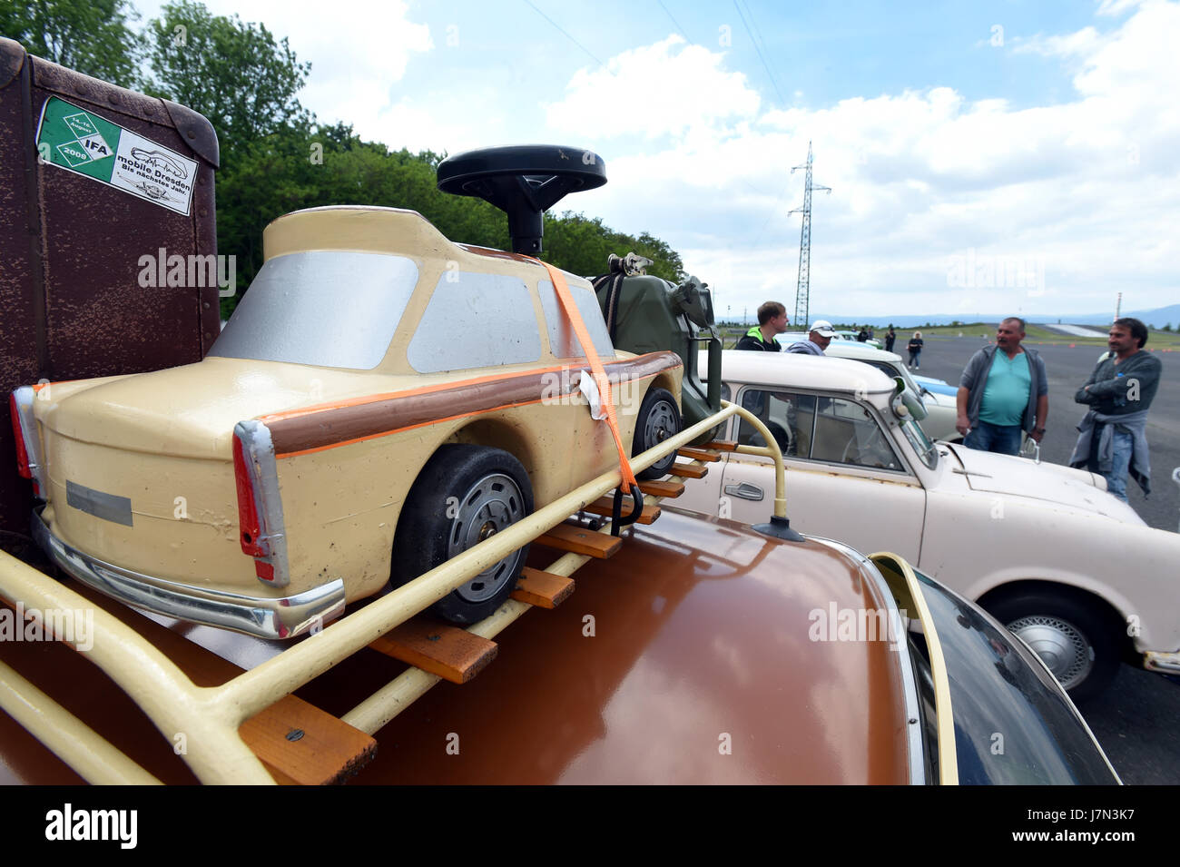 Ein Treffen der Trabant Autos, produziert in der ehemaligen DDR, fand am Donnerstag, 25. Mai 2017 in Most, Tschechien, statt. (CTK Foto/Libor Zavoral) Stockfoto