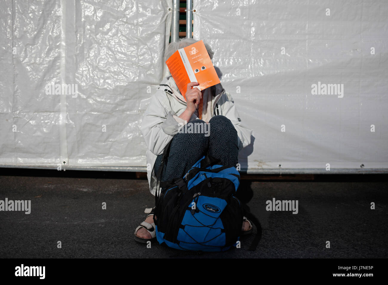 Simon Becker / Le Pictorium - Deutsche Evangelische Kirche Montage (Kirchentag) 2017 in Berlin - 25.05.2017 - Deutschland / Berlin / Berlin - ist ein Open-Air-Gottesdienst am Gendarmenmarkt in Berlin-Mitte während der Kirchentag statt. Stockfoto