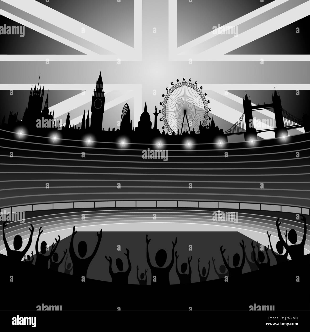 Sport Sport London Skyline Spiele Leichtathletik Turm schöne beauteously schön Stockfoto