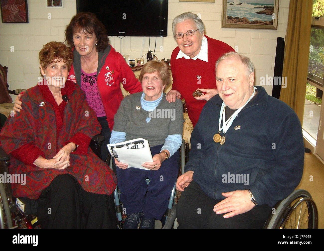 1968 australische Paralympic Team South Australian Mitglieder Stockfoto