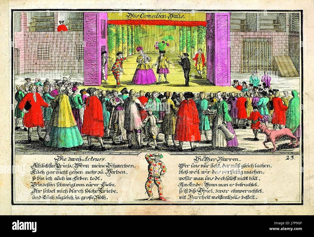 'Angenehme Bilderlust' ist ein Kunstbuch aus dem Jahr 1760, gefüllt mit Illustrationen, die einen Einblick in die Kunst und Kultur der Zeit bieten. Sie repräsentiert die intellektuellen und ästhetischen Interessen des 18. Jahrhunderts. Stockfoto