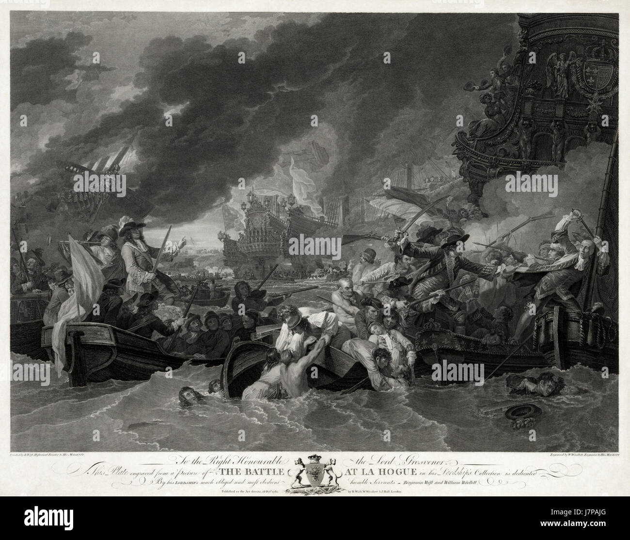 Benjamin West William Woollett Schlacht bei La Hogue Stockfoto