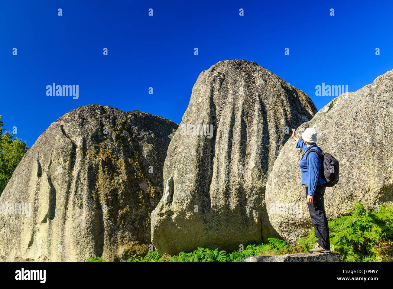 Frankreich, Creuse, Toulx Sainte Croix, Pierres Jaumatres Stockfoto