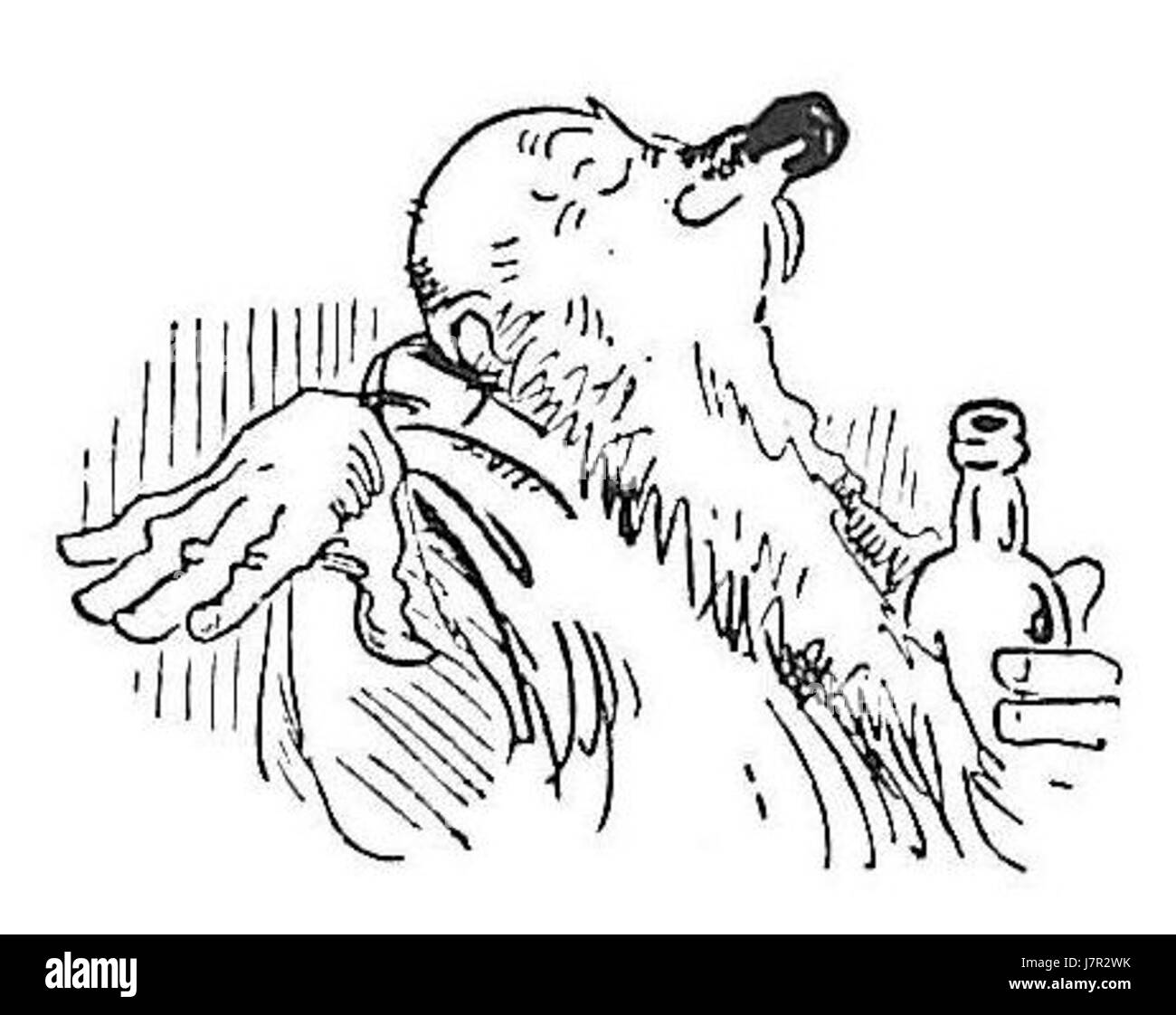 Ein vorsichtiges Beispiel, das die Folgen bestimmter Handlungen oder Verhaltensweisen veranschaulicht und andere von ähnlichen Verhaltensweisen abhalten soll. Stockfoto