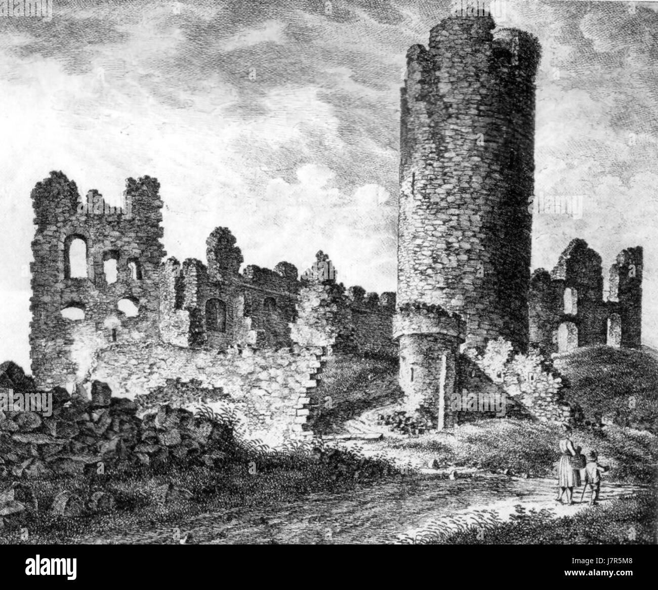 Burg Wolfstein Neumarkt G Adam 1780 Stockfoto