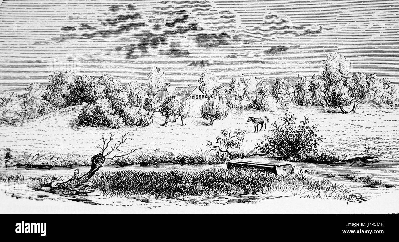 Burgstelle der Scheverlingenburg um 1800 Stockfoto