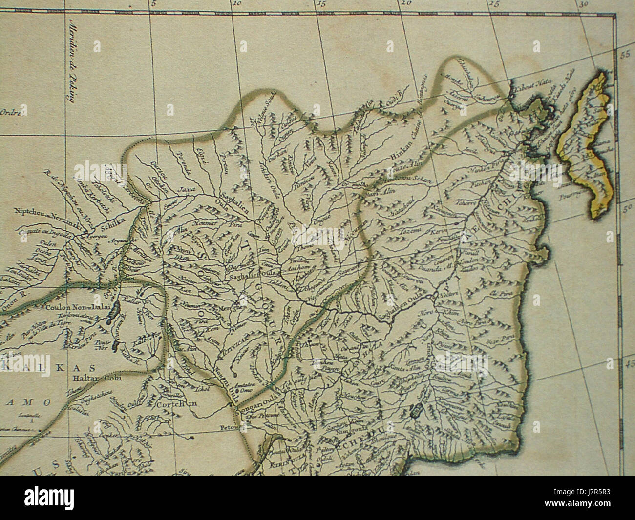 CEM 44 La Chine la Tartarie Chinoise et le Tibets 1734 Amur 2572 Stockfoto