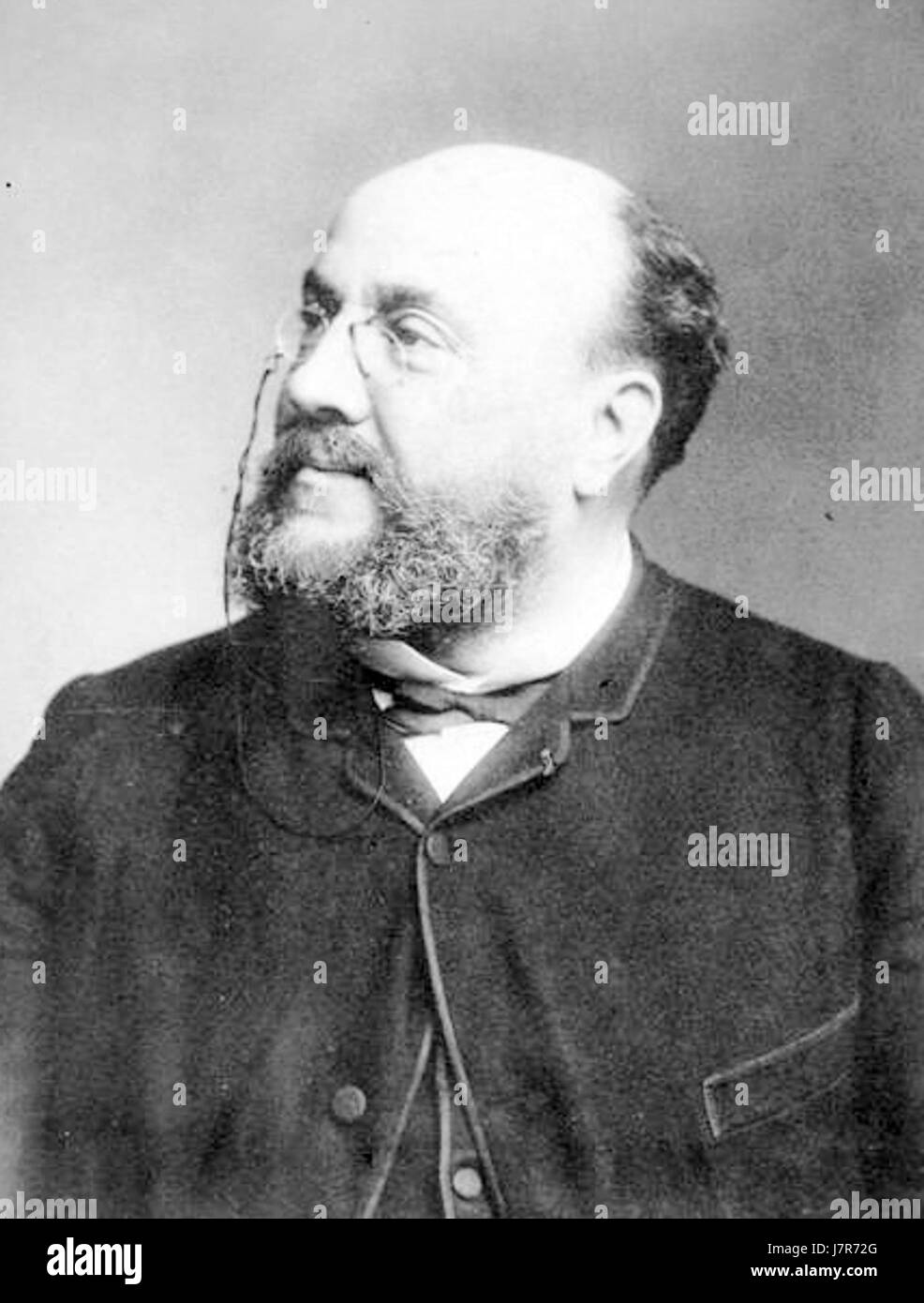 Ein Porträt des berühmten französischen Dirigenten Charles Lamoureux, aufgenommen vom Künstler Pierre Petit. Lamoureux war in der französischen Musikszene im späten 19. Und frühen 20. Jahrhundert einflussreich. Stockfoto