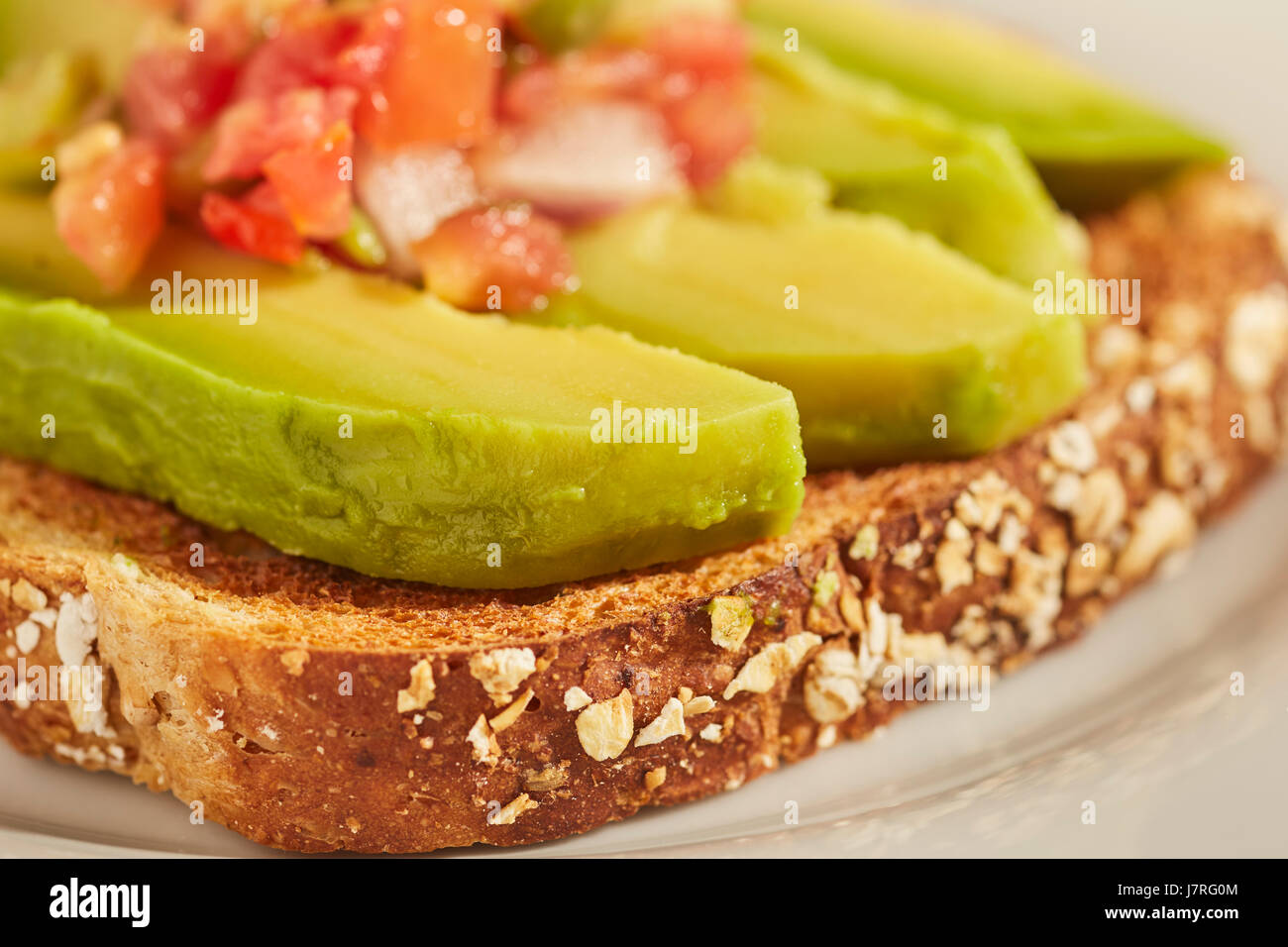 Avocado-Toast Sandwich Stockfoto