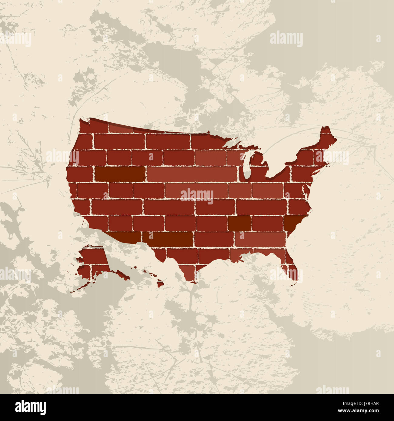 Reisen Sie Usa Süd Alter Topographie Landkarte Atlas der Umriß der World travel Stockfoto