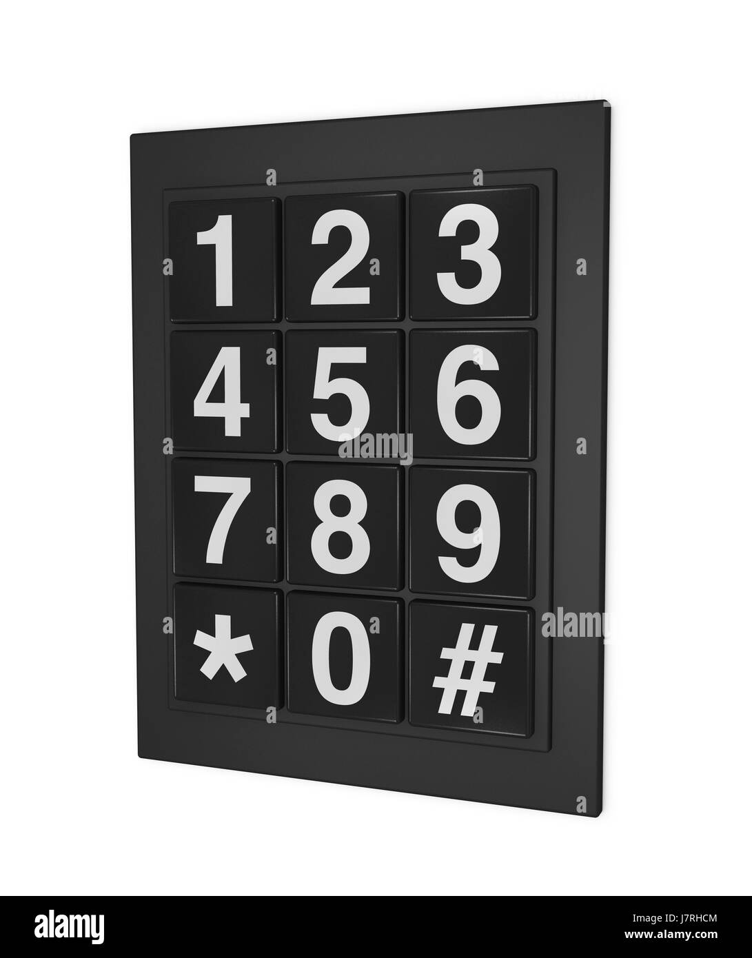 Sperren Sie Telefonanruf isoliert Eingang Tür Kommunikation Metall elektrische Stockfoto