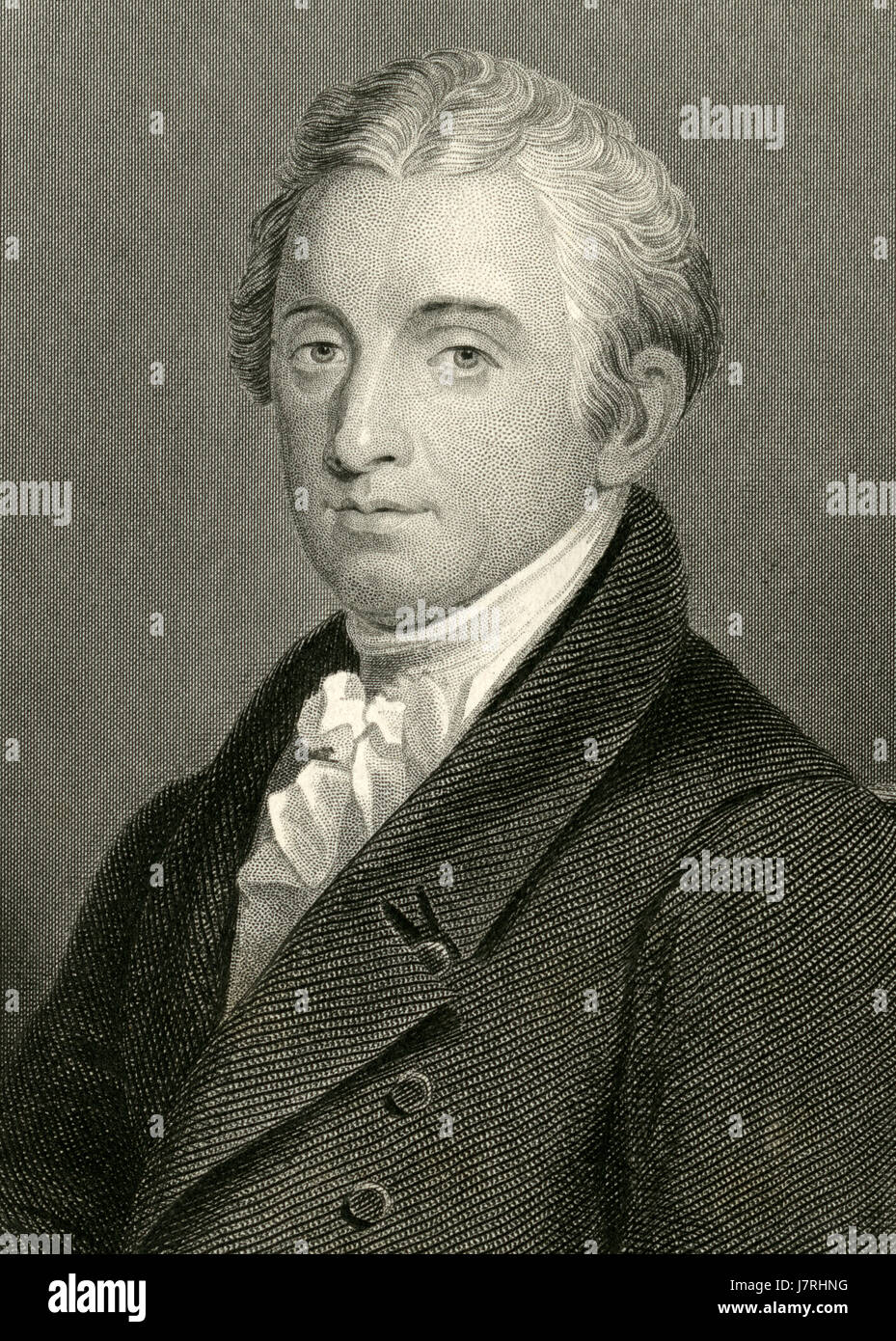 Antike c1860 Gravur, James Monroe. James Monroe (1758-1831) war ein US-amerikanischer Staatsmann, der von 1817 bis 1825 als der fünfte Präsident der Vereinigten Staaten diente. Monroe war der letzte Präsident unter der Gründerväter der Vereinigten Staaten sowie der Virginian-Dynastie. QUELLE: ORIGINAL GRAVUR. Stockfoto