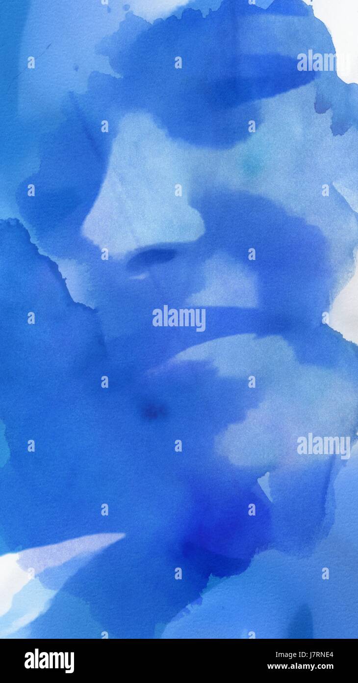 Blaue abstrakte Malerei von Teenager-Mädchen Stockfoto