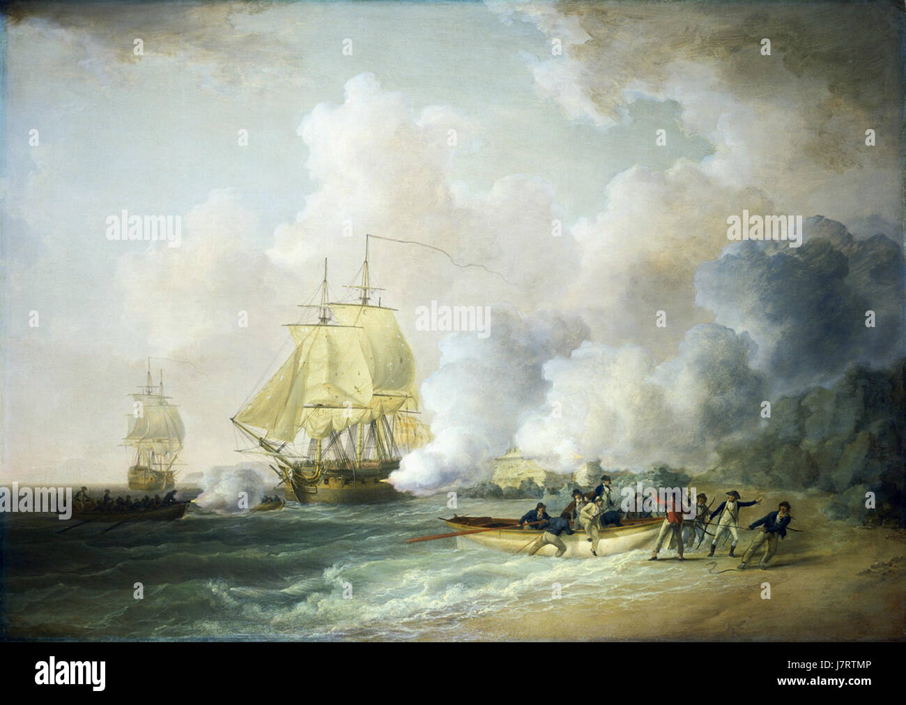 Erfassen von Fort Louis, Martinique, 1794 Stockfoto