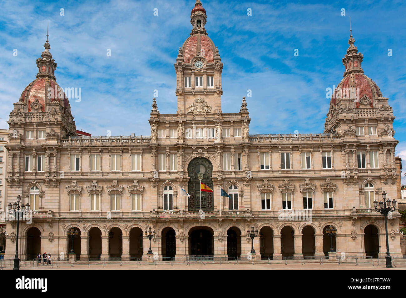 Rathaus, La Coruna, Region Galicien, Spanien, Europa Stockfoto