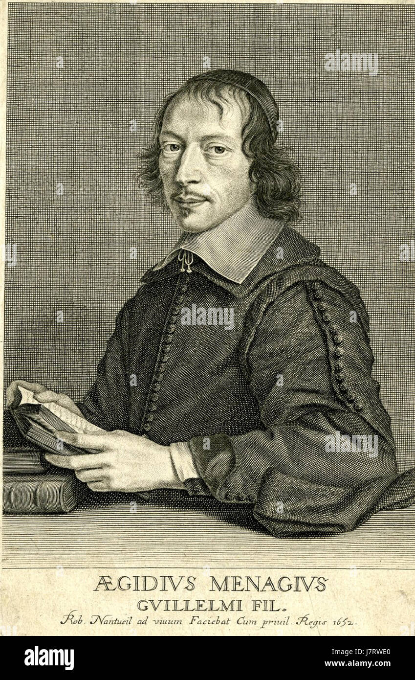 Aegidius Menagius Guillelmi Fil. von Robert Nanteuil Stockfoto
