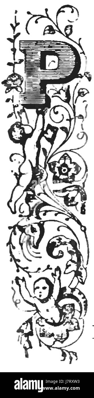 Commedia(Inferno) Lana, Capolettera 'P' pag131. Stockfoto