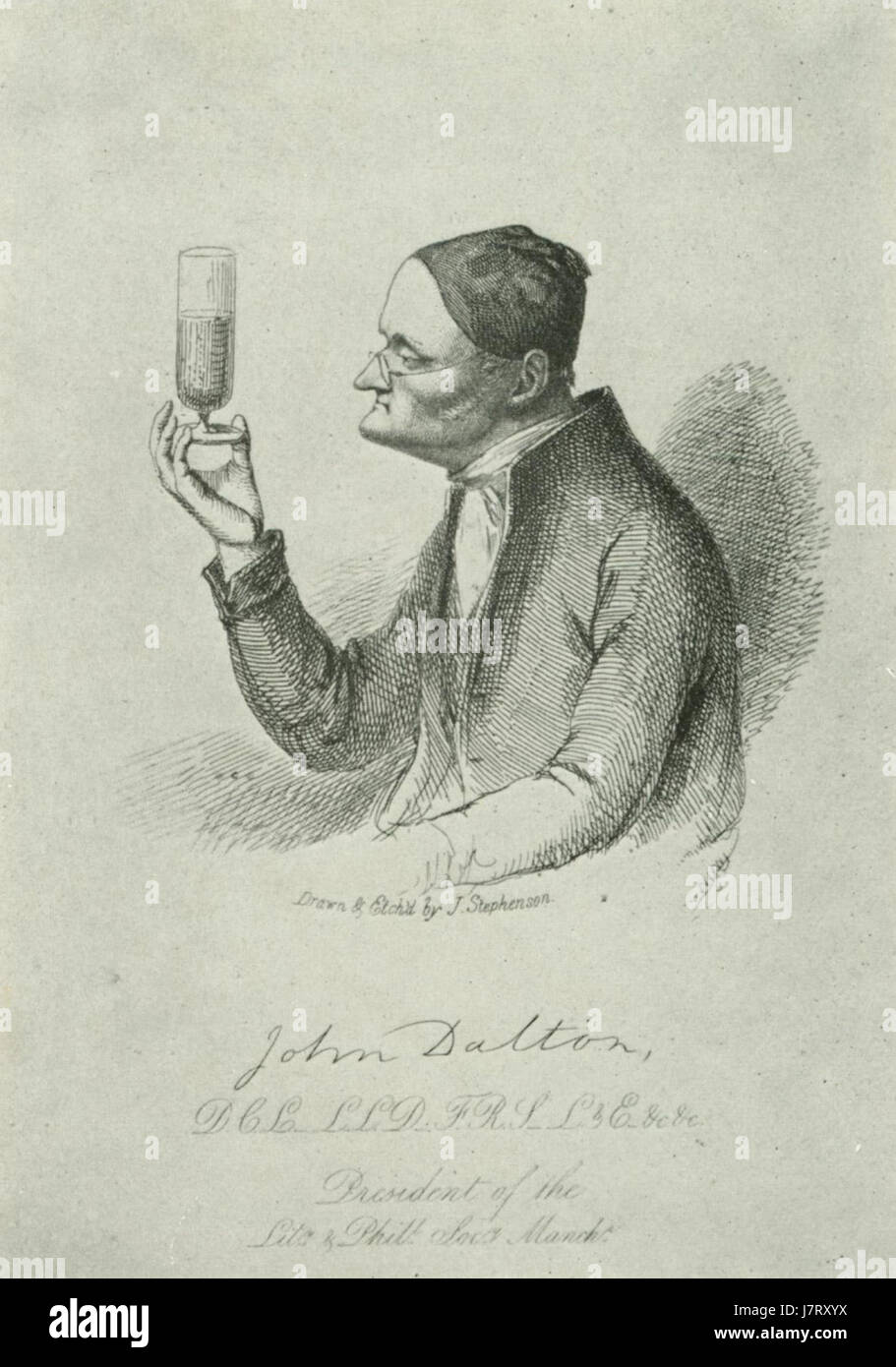 Dalton John Stephenson Gravur Stockfoto