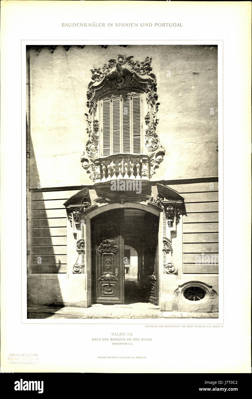 100 Valencia Haus des Marquis Dos Aguas Nebenportal Stockfoto