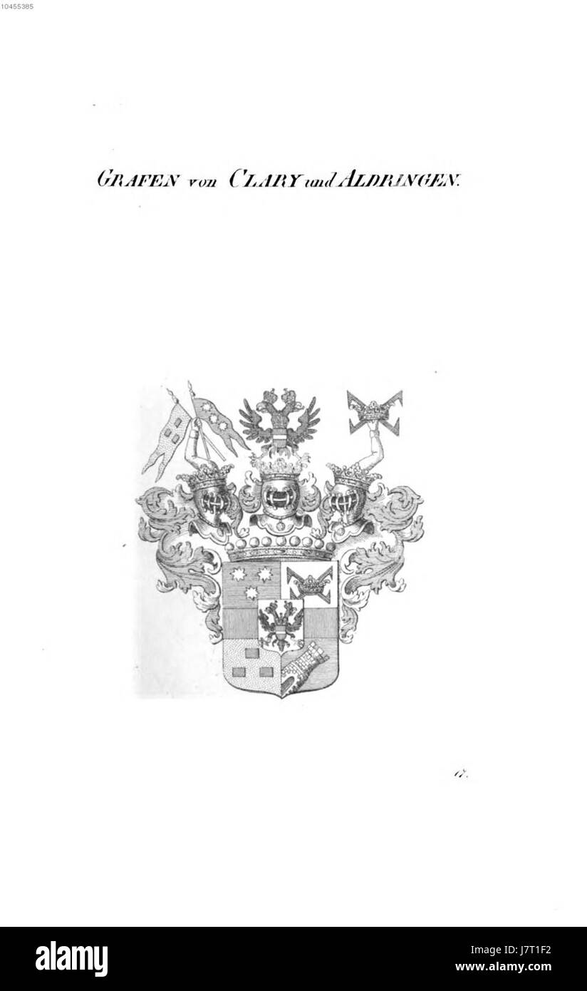 Clary und Aldringen Tyroff HA bezieht sich auf eine historische Figur oder Familie, die möglicherweise mit dem europäischen Adel verbunden ist. Die einzelnen Personen waren möglicherweise während ihrer Zeit in wichtigen politischen, kulturellen oder militärischen Rollen beteiligt. Stockfoto