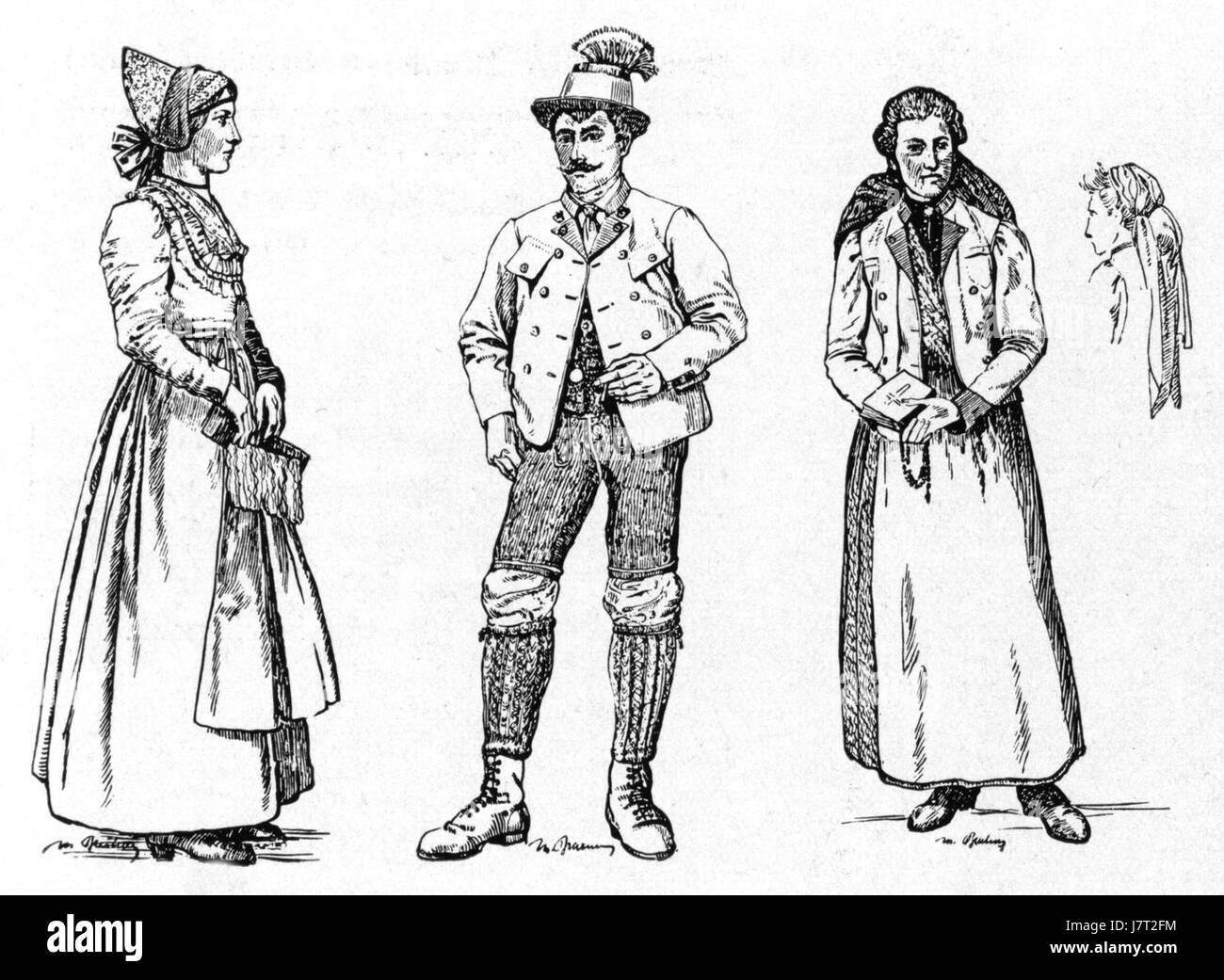 021 Tracht aus Dem Ausseer Landl 1860 1910 Stockfoto