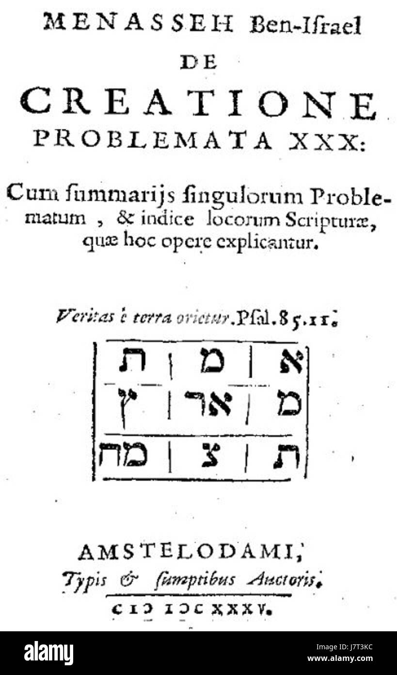 Dieser Text mit dem Titel „de creatione problemata“ (über die Schaffung von Problemen) befasst sich mit den philosophischen und mathematischen Aspekten der Problembildung und untersucht intellektuelles Denken und logisches Denken. Stockfoto