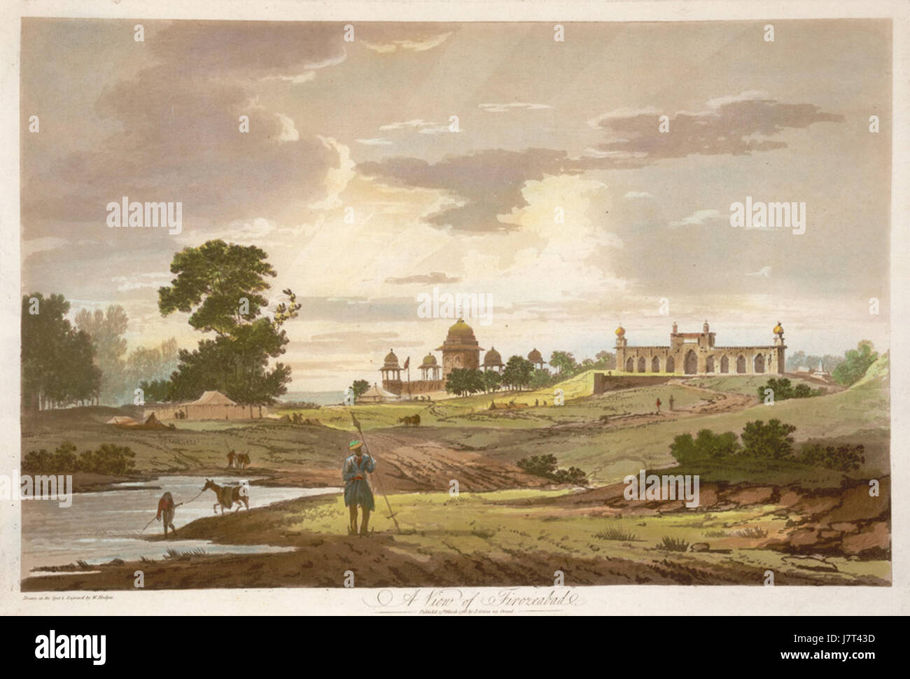 Ein Blick auf Firozabad von William Hodges 1787 Stockfoto