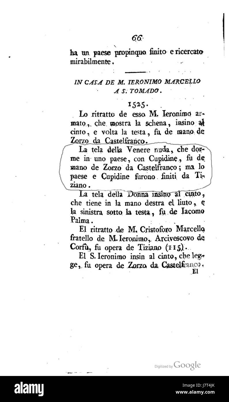 Anonymus des Morelli, S. 66 Stockfoto