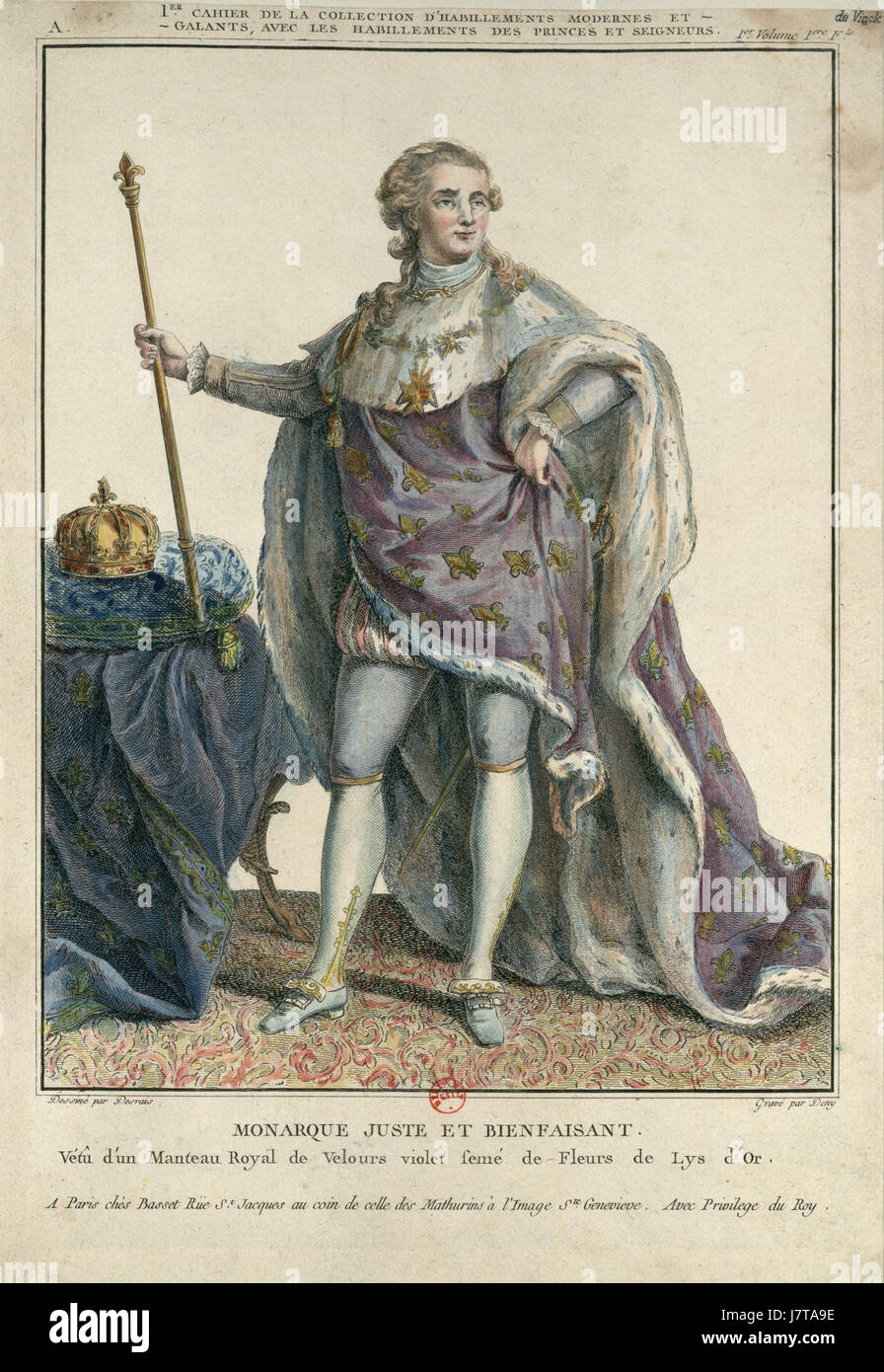 Louis XVI, Kostüm de Grand royal Stockfoto