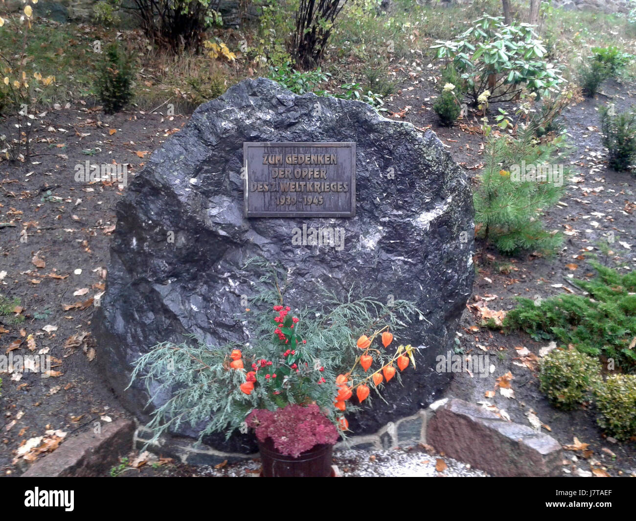 2. WK Gedenkstein Reichenbach(Grossschirma) Stockfoto