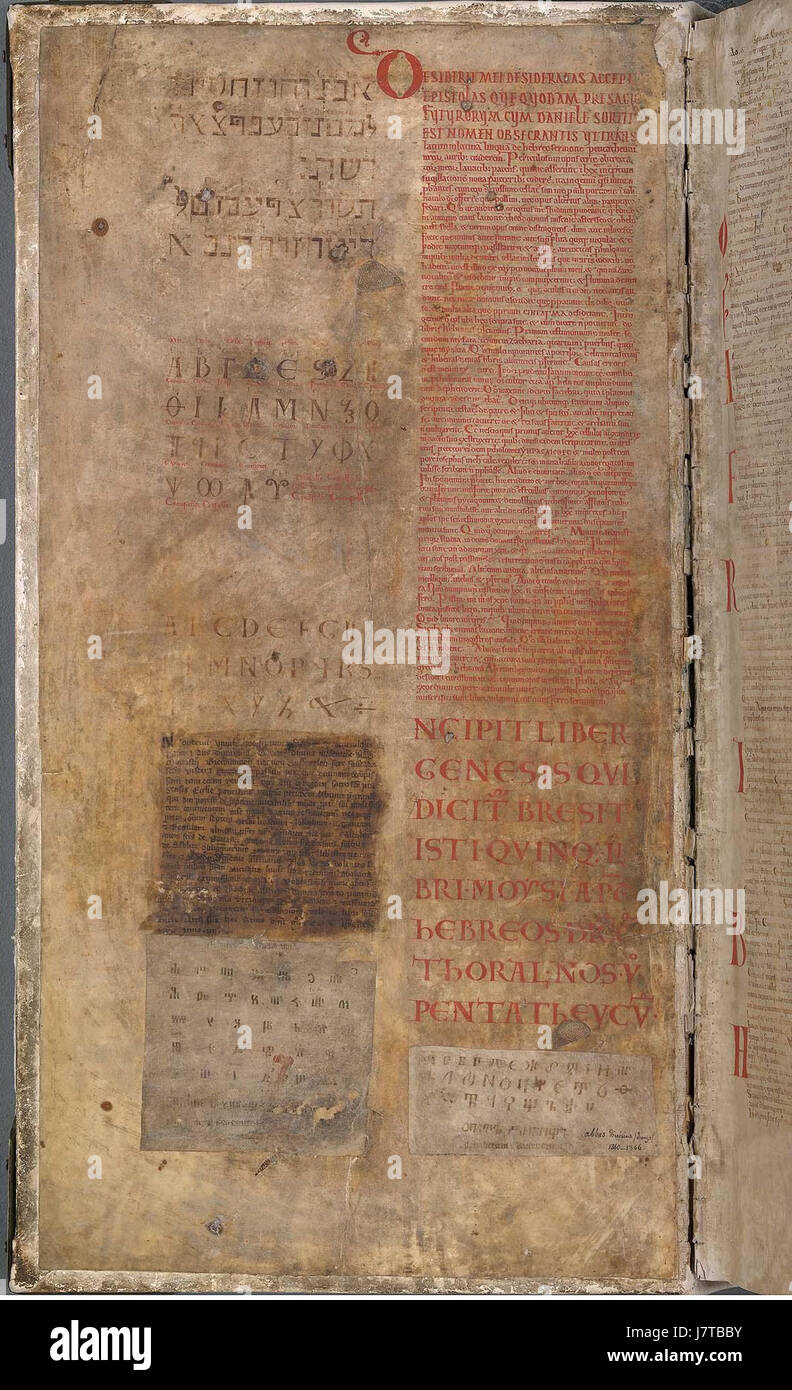 Alphabete Codex Gigas Stockfoto