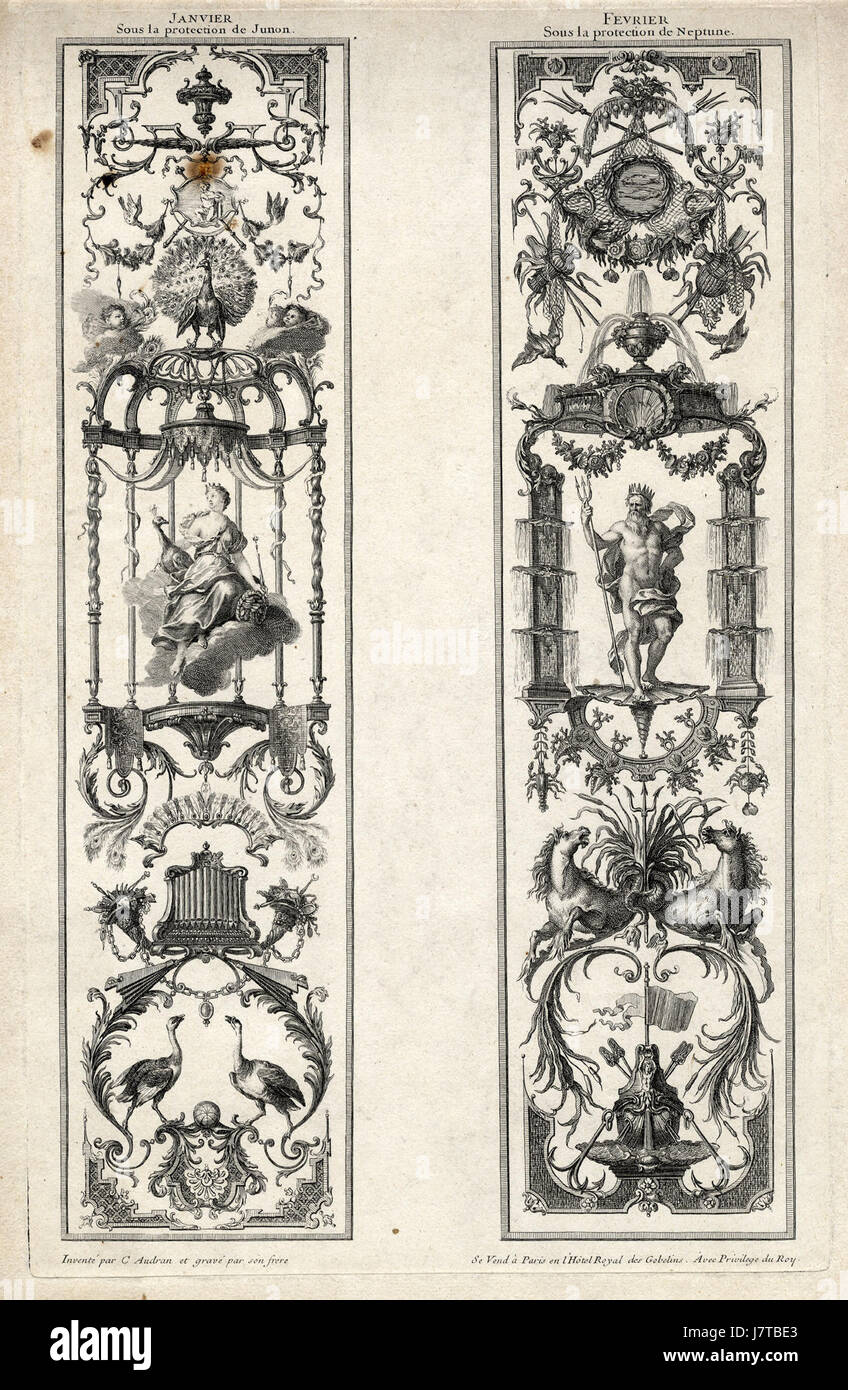 Ein Stück von Audran Mois mit grotesken Figuren, Teil einer Reihe von Kunstwerken, die für ihre fantastischen und übertriebenen Darstellungen bekannt sind. Stockfoto