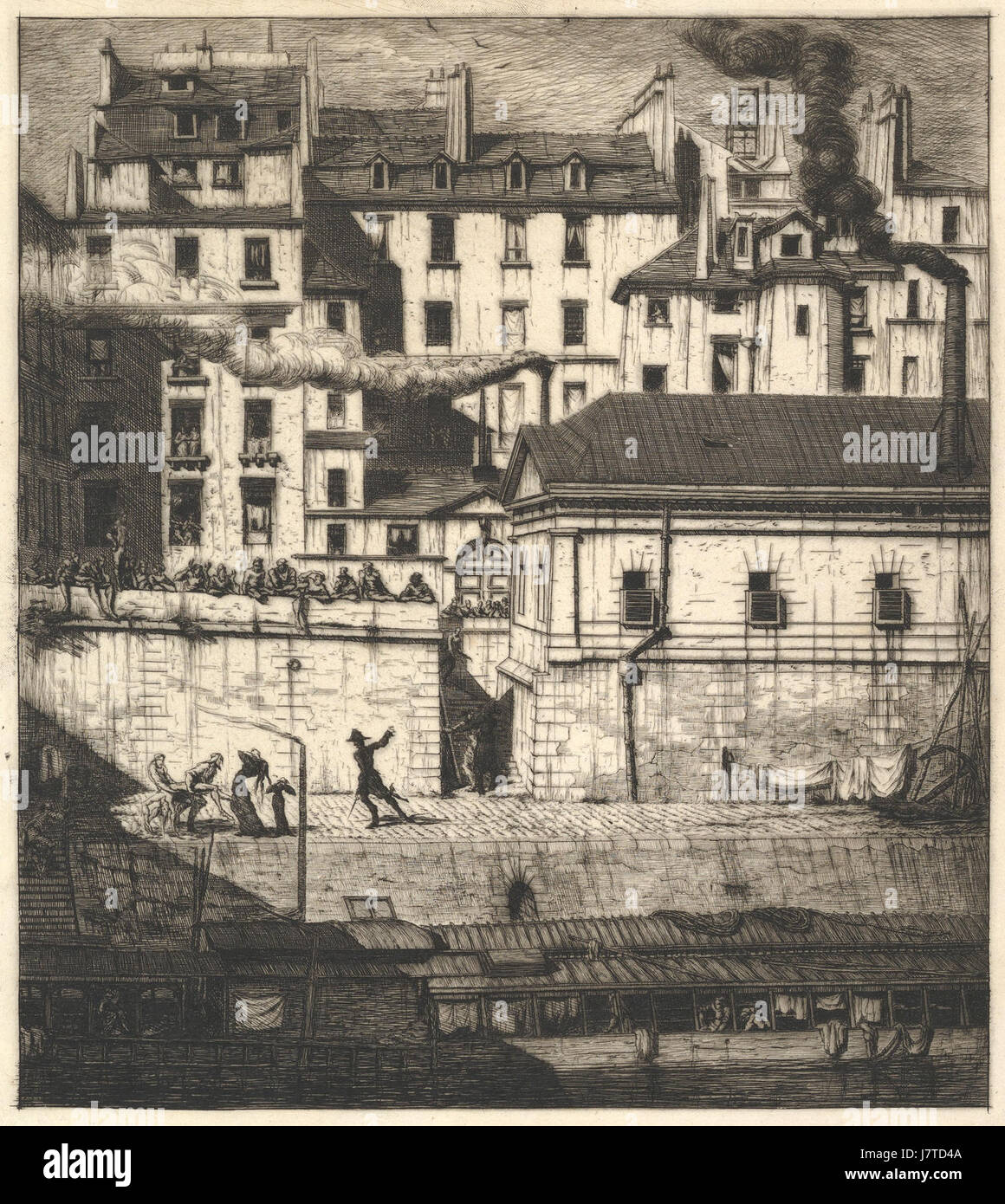 Charles Meryon, Leichenhalle, 1854 Stockfoto