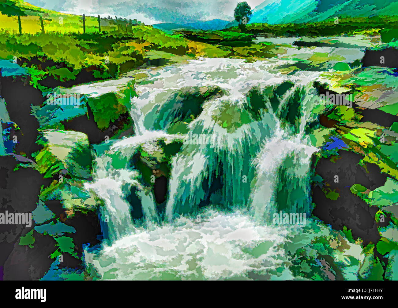 Bildliche Art-Image der englischen Lake District Stockfoto