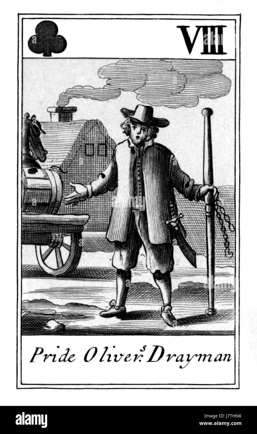 Die Cavalier 8 of Clubs ist eine Karte im traditionellen Kartenspiel, die typischerweise im Zusammenhang mit Tarotkartenlesungen oder Kartenspielen zu finden ist. Die Karte repräsentiert Qualitäten von Abenteuer, Action und Entscheidungsfindung in verschiedenen Kartenspieltraditionen. Stockfoto