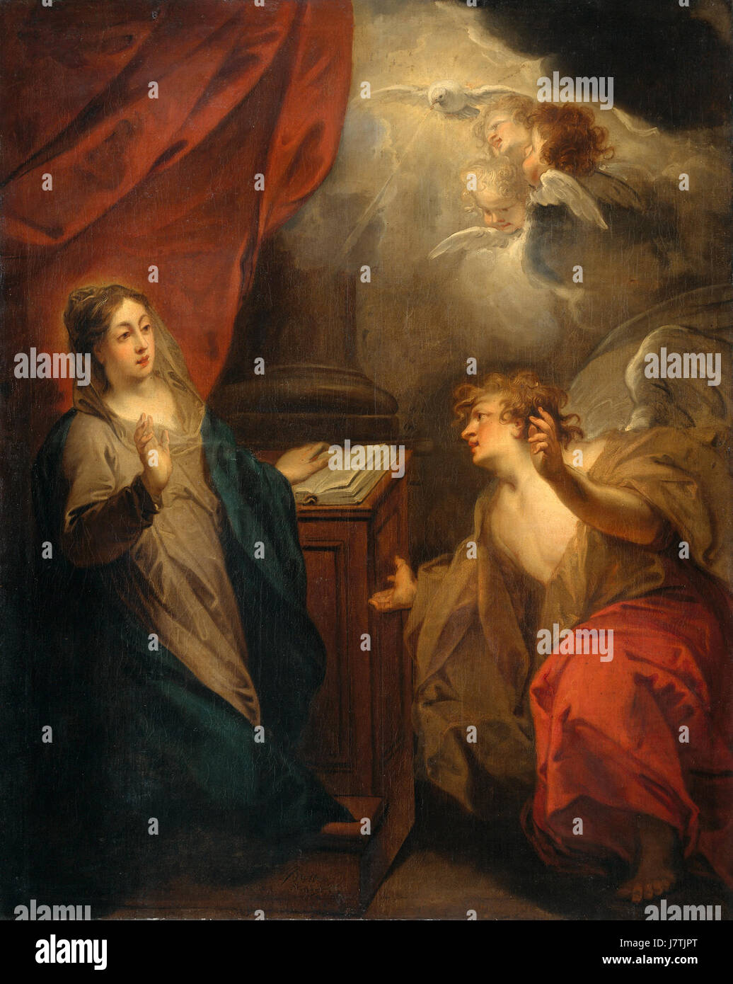 De Verkondiging Aan Maria Rijksmuseum SK C 1636 Stockfoto