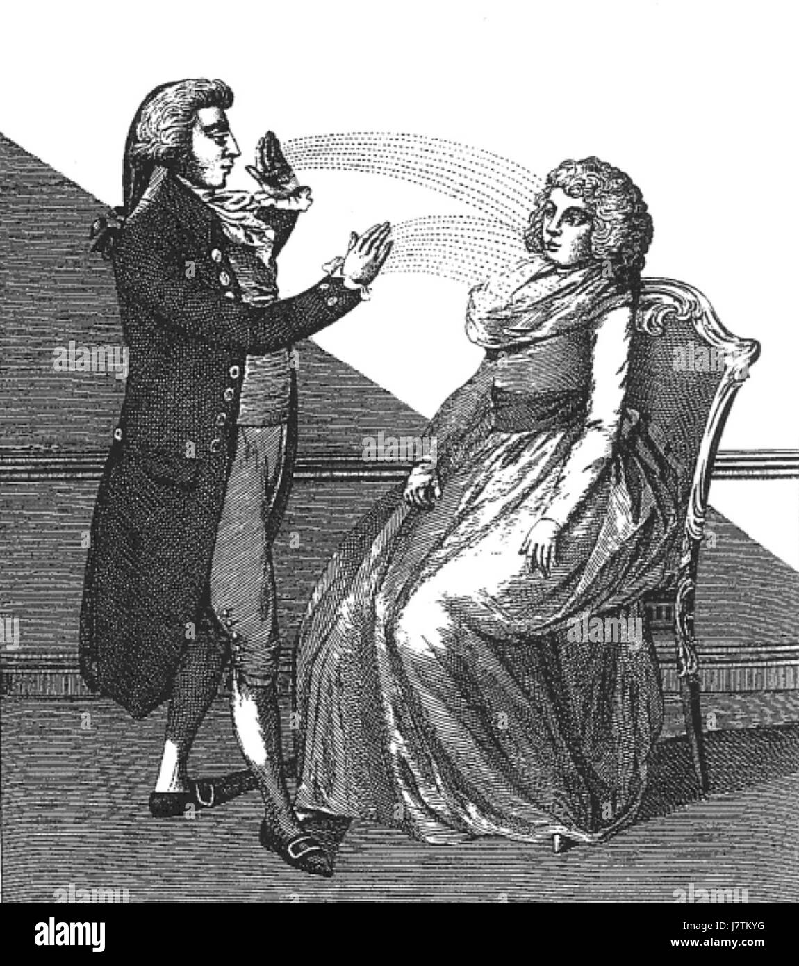 Animalischen Magnetismus, 1814 Stockfoto