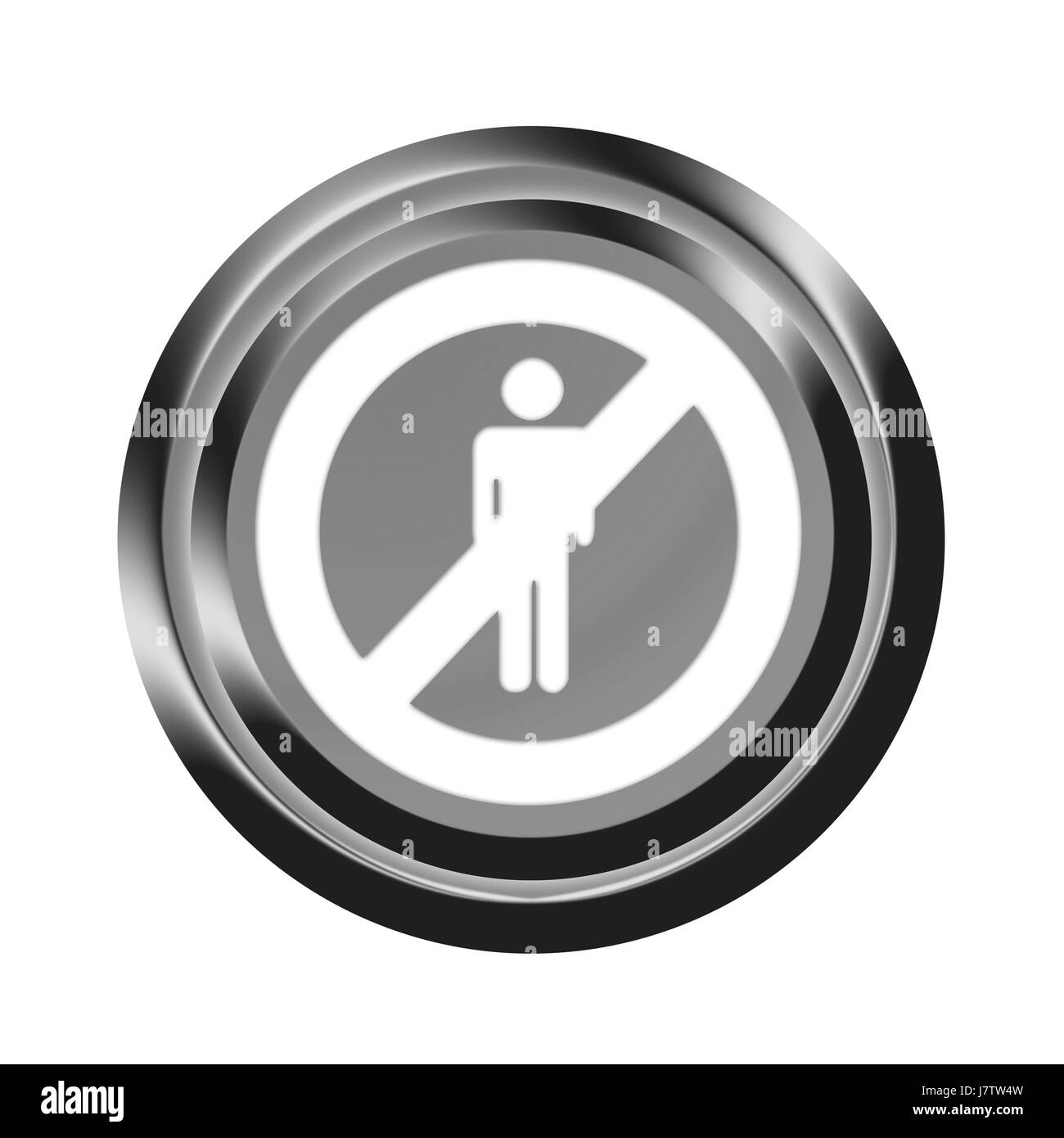 Ziel Durchgang Tor Archgway Gantry Taste Symbolik Verbot illegaler verbotene Stopp Stockfoto