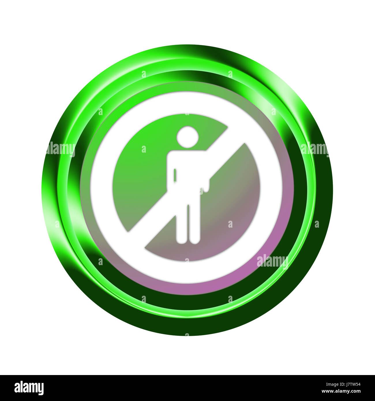 Ziel Durchgang Tor Archgway Gantry Taste Symbolik Verbot illegaler verbotene Stopp Stockfoto
