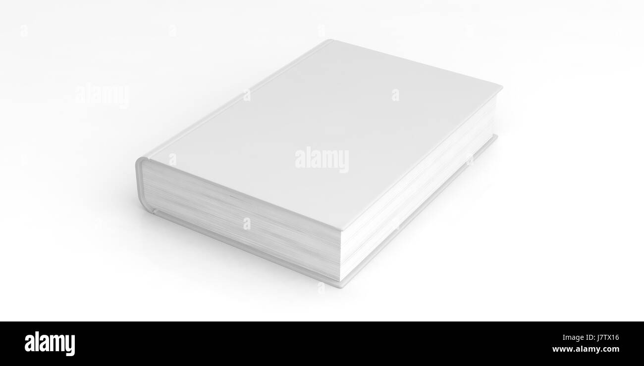 Leeres Buch Vorlage isoliert auf weißem Hintergrund. 3D illustration Stockfoto