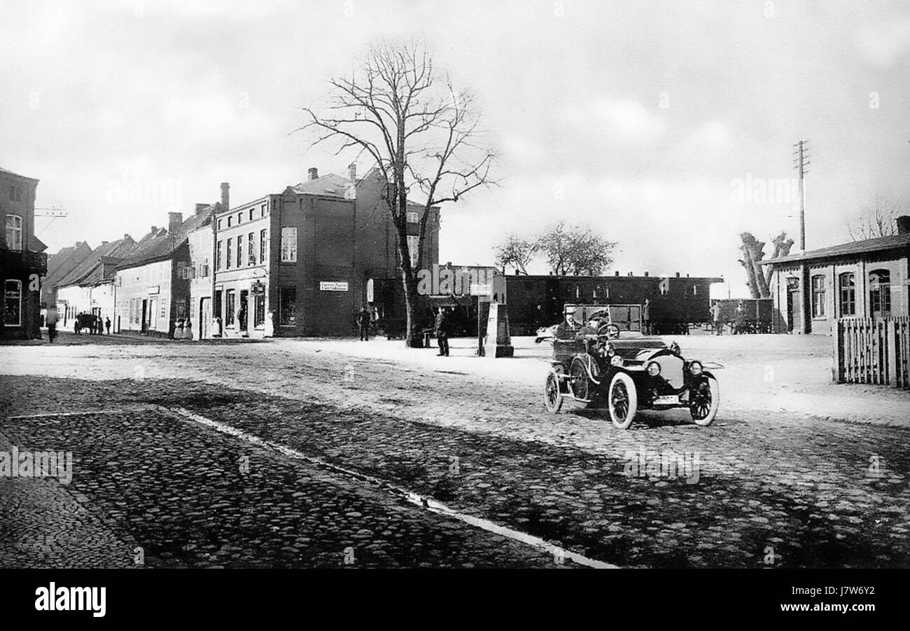 Bin Stadtbahnhof 1910 Stockfoto