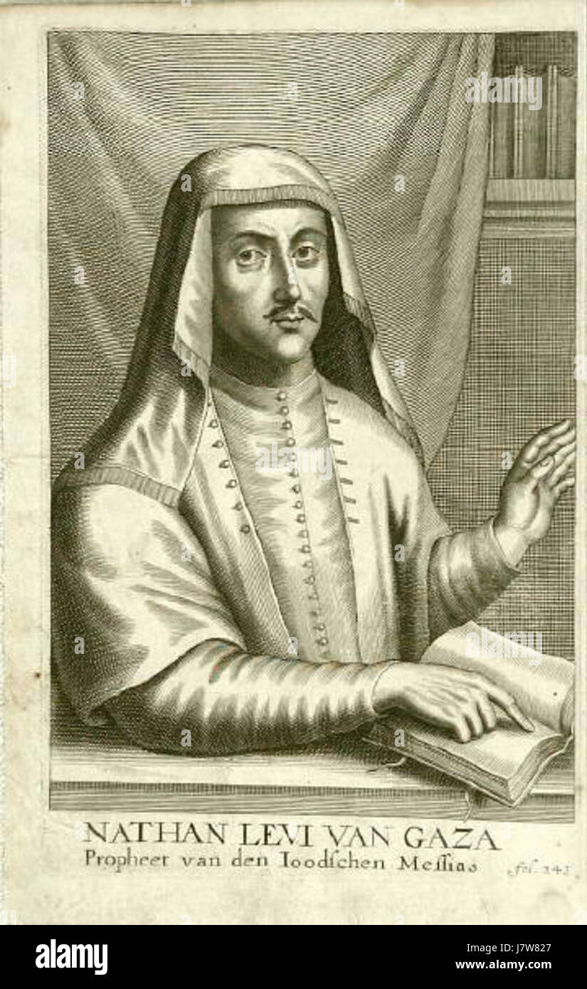Cornelius Hazart 1667 Kerckelijke Historie Nathan Levi von Gaza Prophet des jüdischen Messias Stockfoto