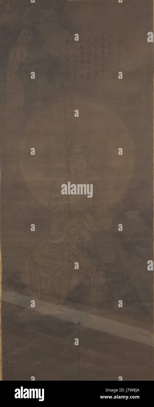 "Avalokiteshvara", Yuan-Dynastie hängenden Schriftrolle, Honolulu Museum of Art Stockfoto