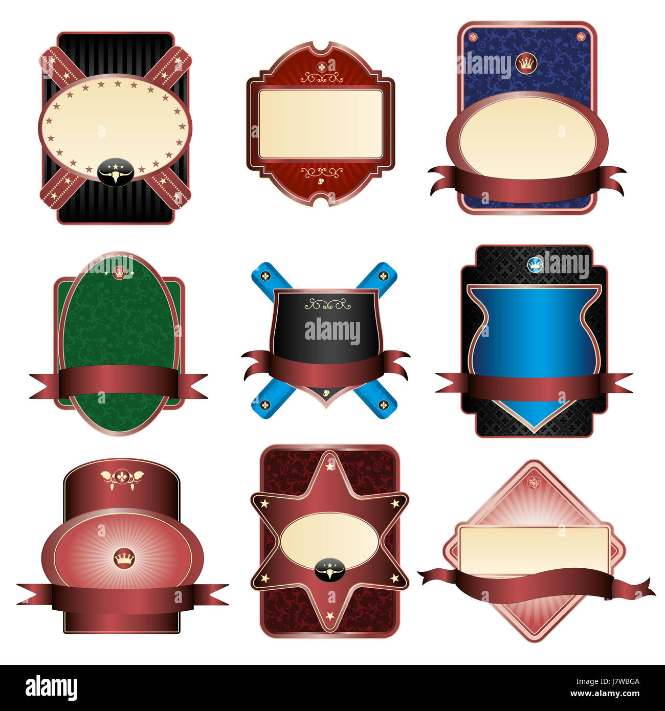 Antikleder Getränk Sammlung Abzeichen Mantel aristokratischen Arme Mantel Getränk Stockfoto