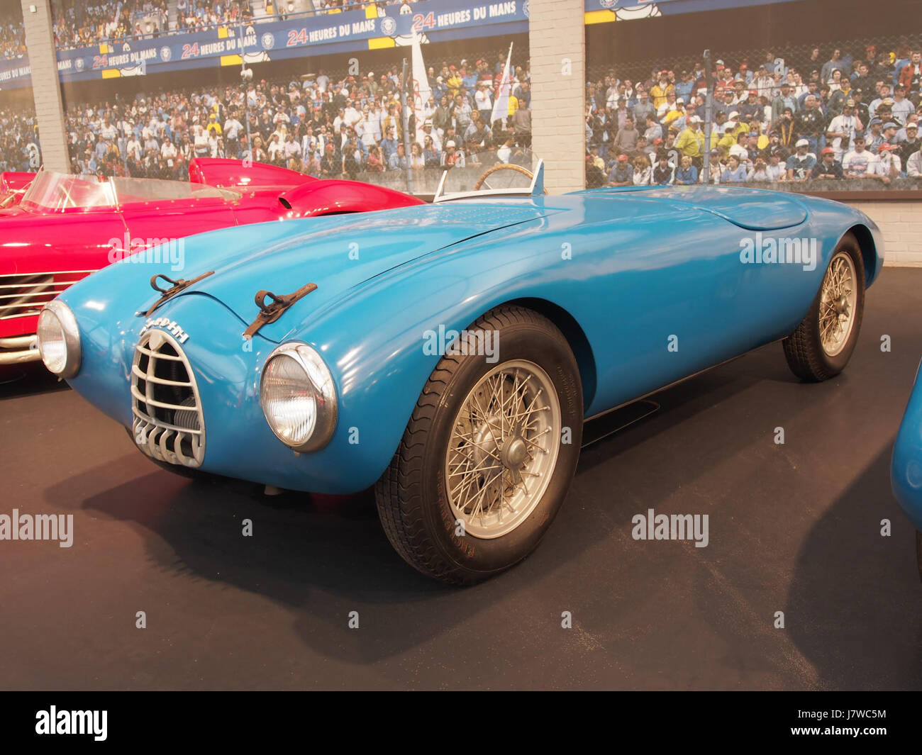 Der 1953 Gordini, ein Sportwagen mit 6-Zylinder-Motor und einer Höchstgeschwindigkeit von 200 km/h, ist für seine Technik und Leistung im Rennsport bekannt. Stockfoto